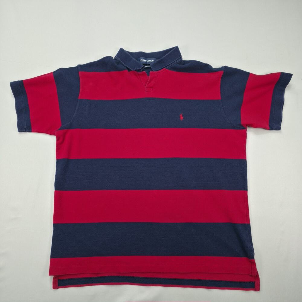 Polo Golf Ralph Lauren Mens XL Rugby Stripe Polo Shirt Classic Pony Logo